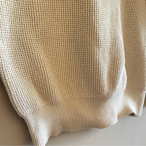 Vintage Cherokee Creamy Beige Knit Cotton Crewneck Sweater - Picture 6 of 13